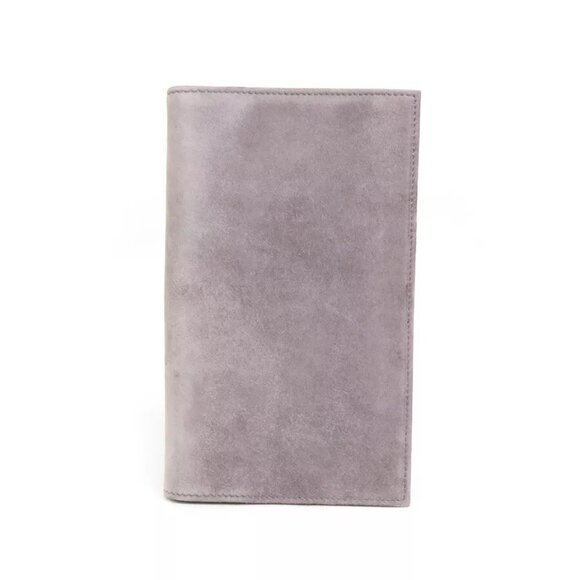HERMES Agenda/Note Cover Gray/Dark Blue Suede/Leather - Picture 1 of 8